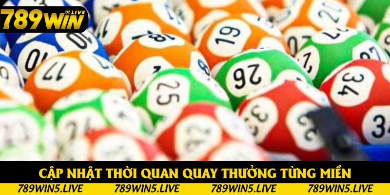 Cập nhật thời quan quay thưởng theo từng miền
